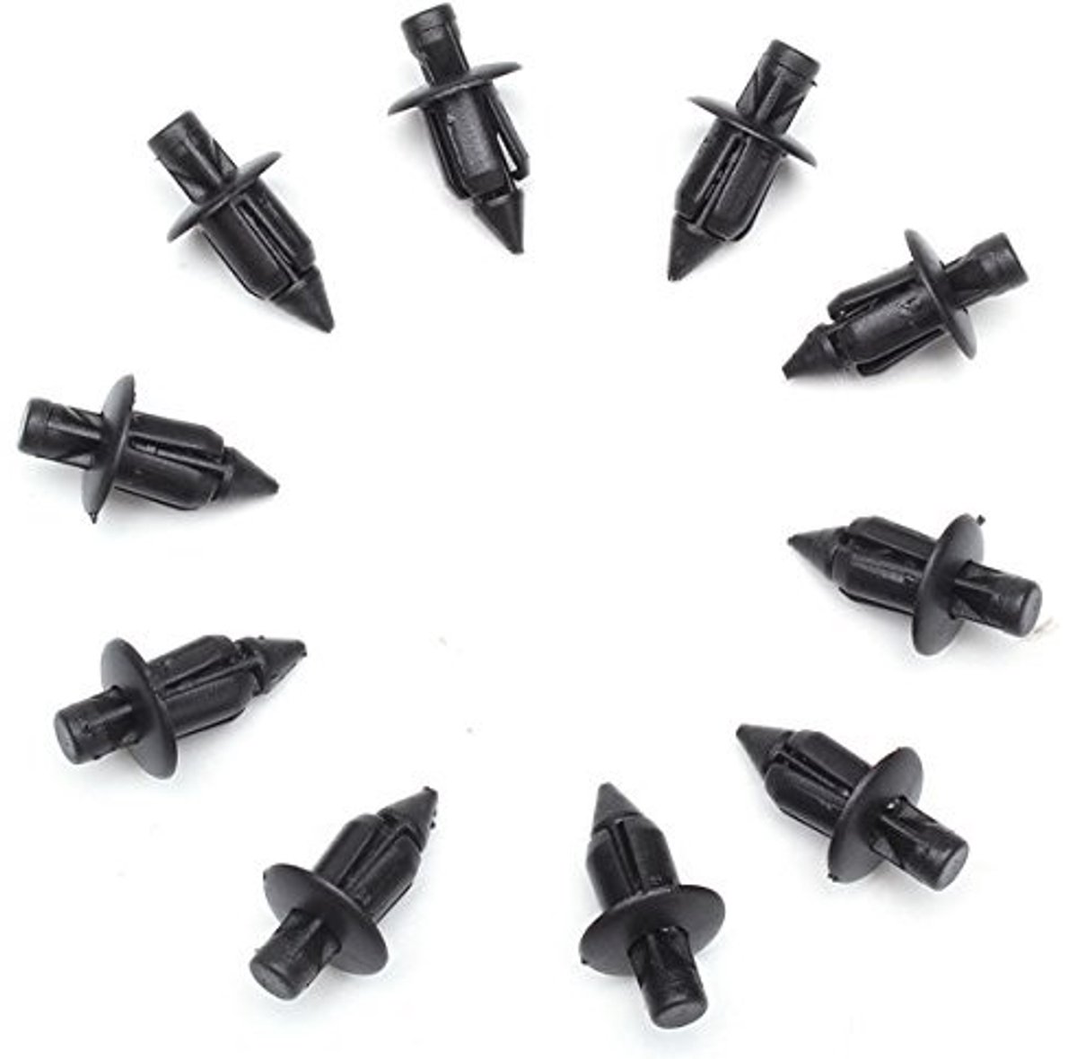 Allecto - 10pcs plastic fixing clips - 6mm push-fit - Hoge kwaliteit - Voor Honda en Yamaha - Ondersteuning van trimpanelen - Duurzaam en betrouwbaar