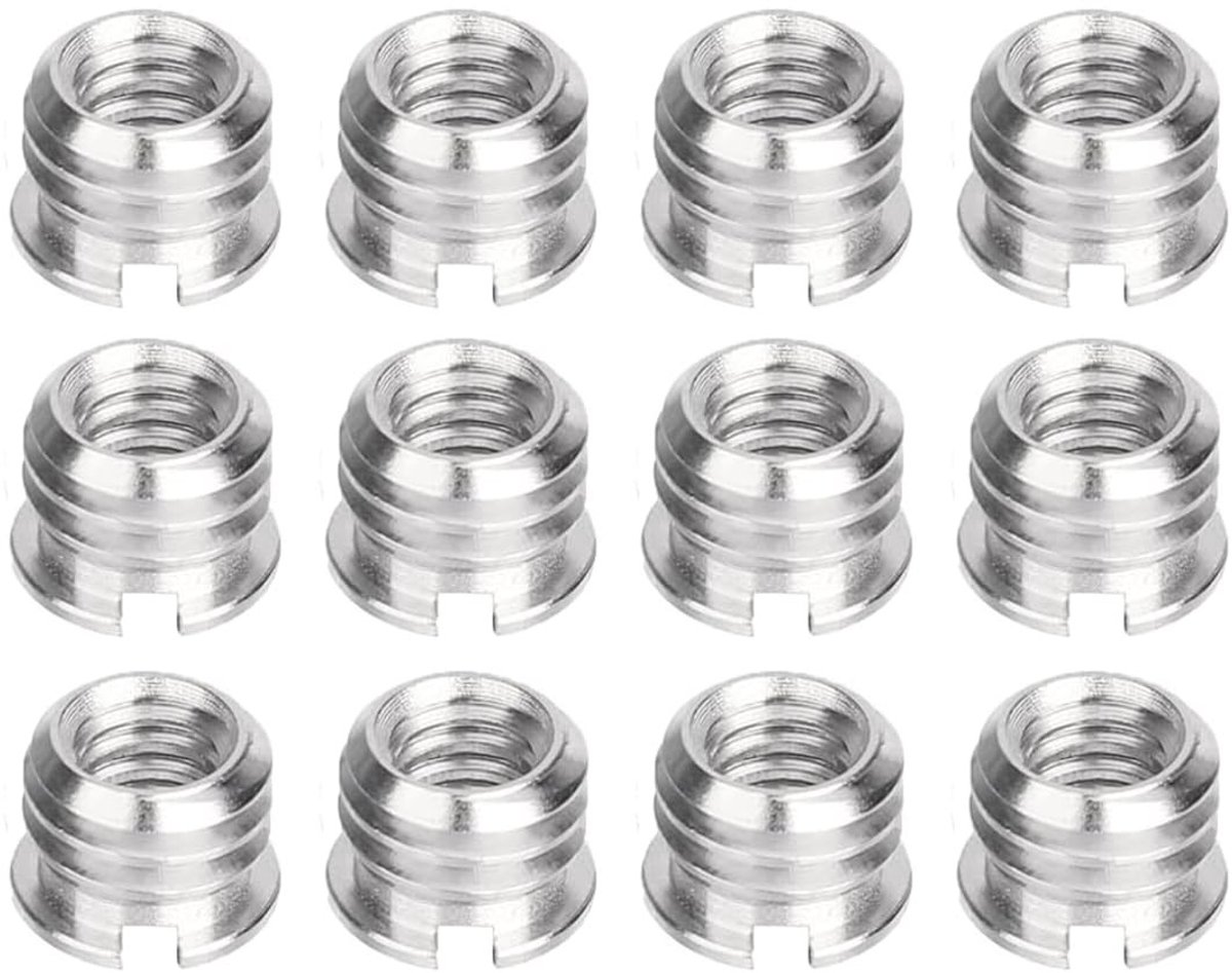 Schroefdraadadapter 1/4" naar 3/8" - 12 stuks voor statieven, monopods en camera-accessoires