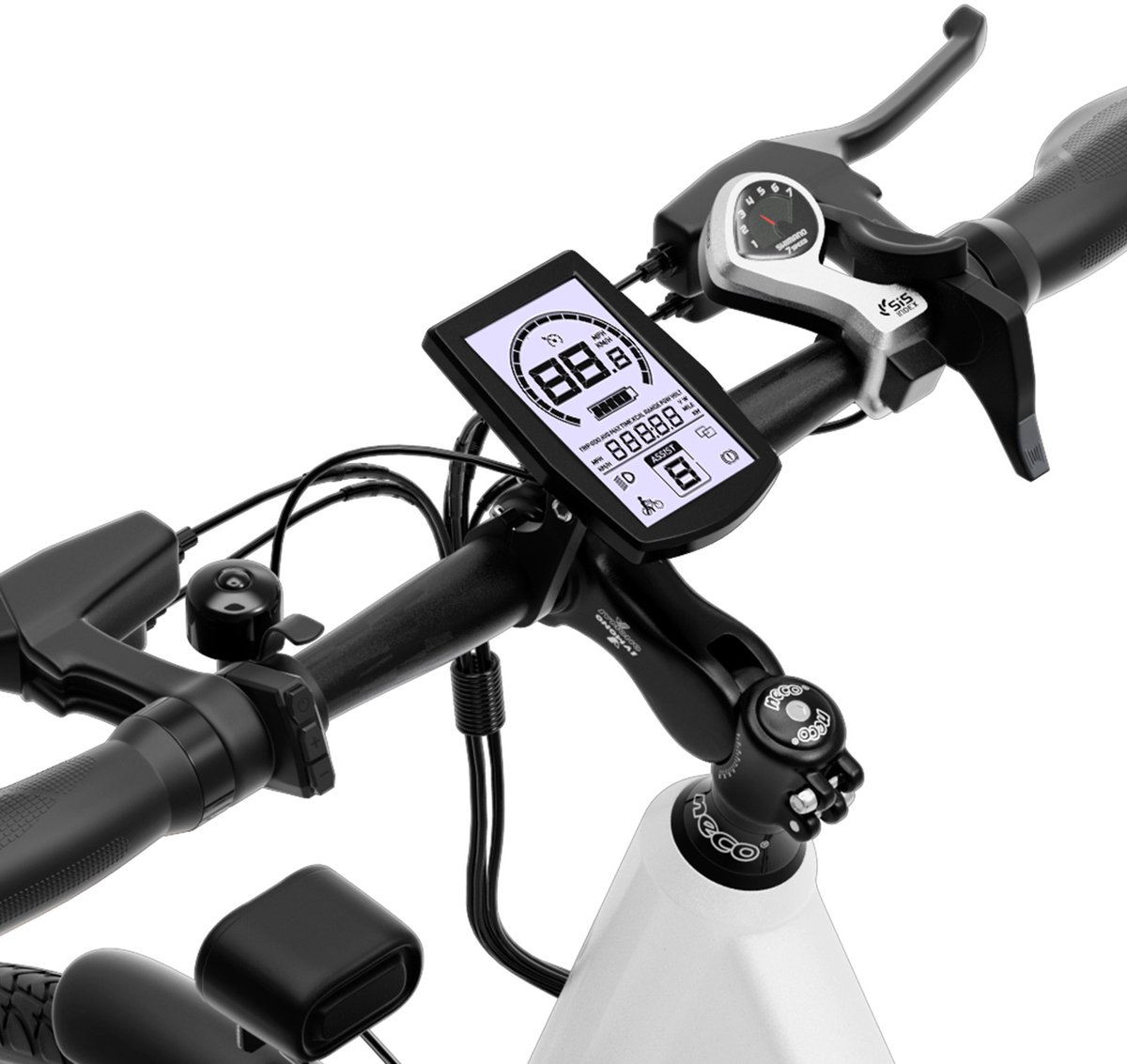 Qekud F26 Pro Elektrische Fiets 26" Trekking E-Bike - 250W Motor - 36V 13Ah Accu - 100km Bereik - 7 Versnellingen - Stapdoor Frame – foto 2
