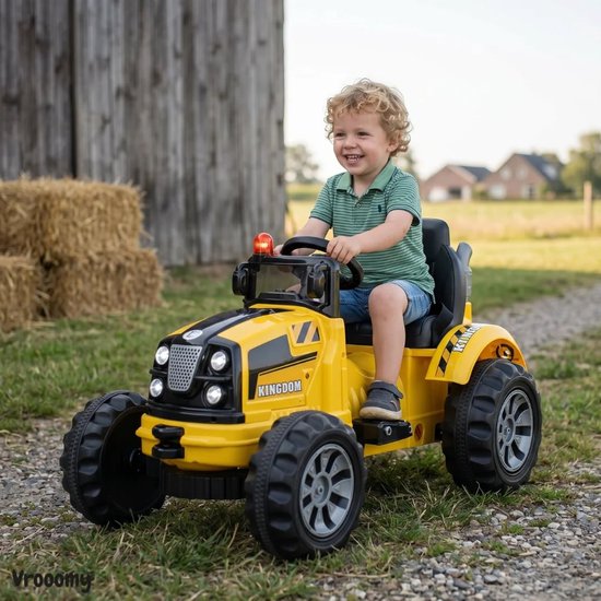Elektrische Tractor voor Kinderen - 12V accu - 3 tot 6 jaar - Geel van Pewi — afbeelding 4