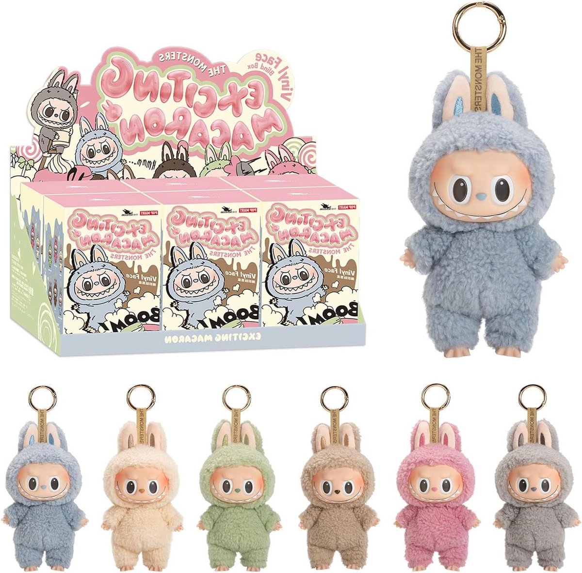 Verzamelbare Figuren - Blind Box Speelgoed - Bureau Decoratie - Willekeurig Ontwerp - 6 stuks - Macarons Kleuren
