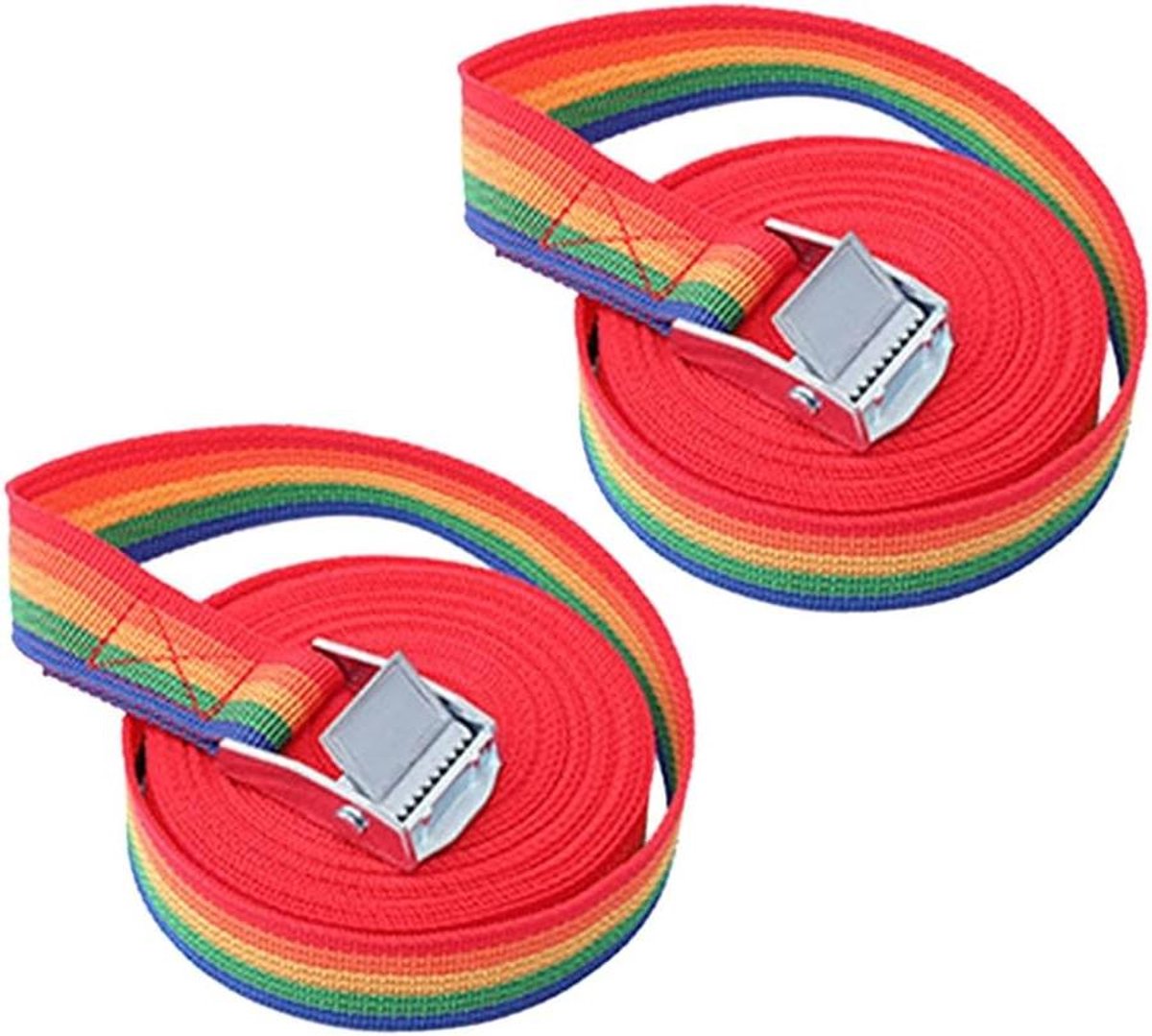 Bagagebanden Ratelspanbanden - Vrachtbanden Spanriemen - Vastzetten van Lading - Versterkt Polyester - 1 meter 250 kg - Kleurrijk