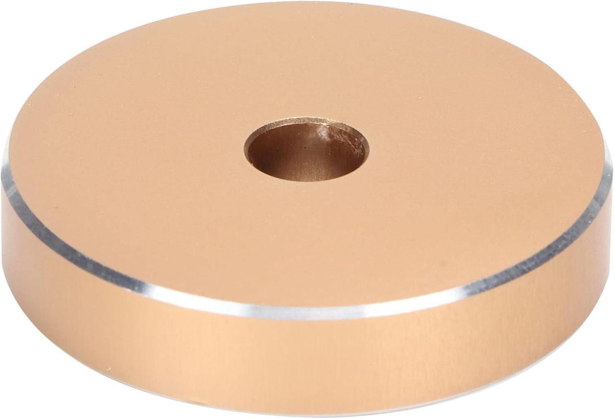 Platenspeler Adapter - 45 RPM Adapter - Platen Afspelen - Minimaliseert Excentriciteit - 38 mm Diameter - Goud