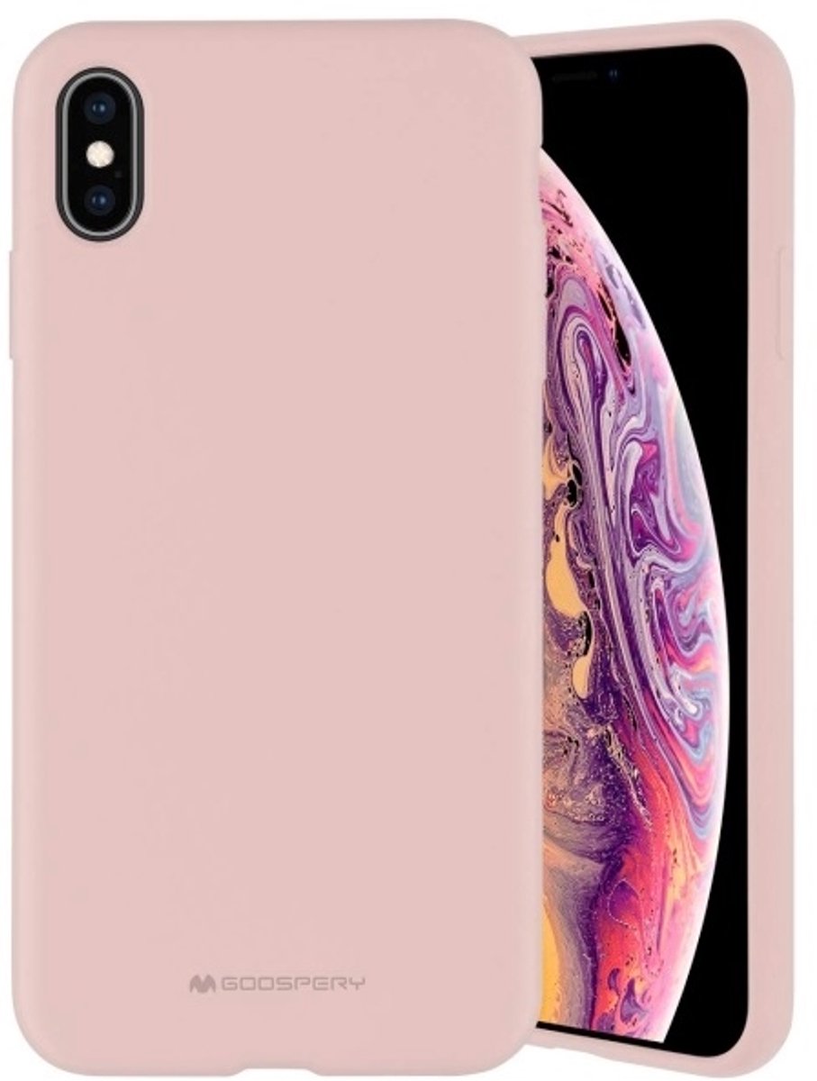 Mercury Serie - iPhone 14 Hoes - Roze - Zandkleur - Siliconen