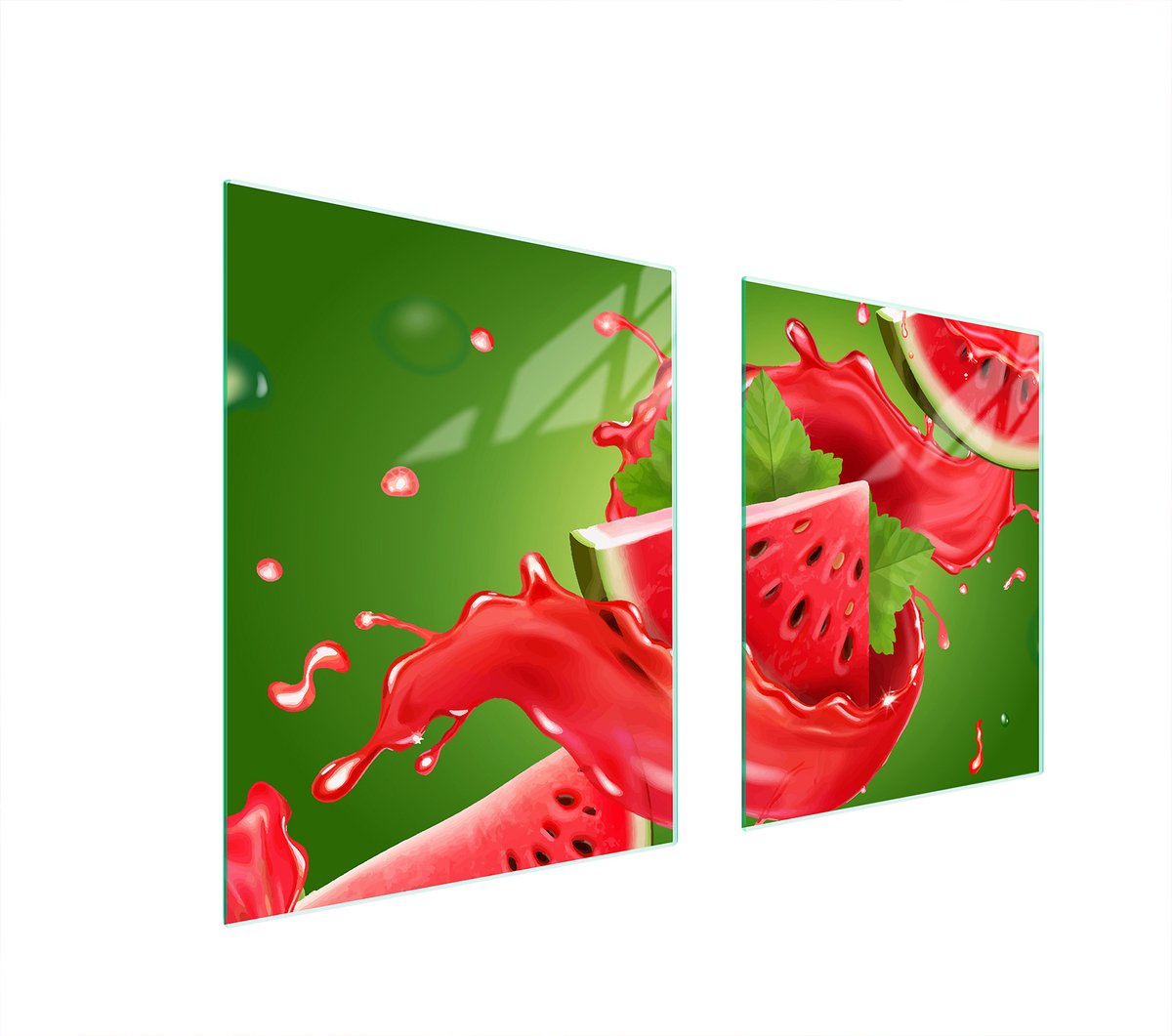 TMK ArtDeko - Serie - Glazen Beschermplaat - 85x52 cm - Watermeloen