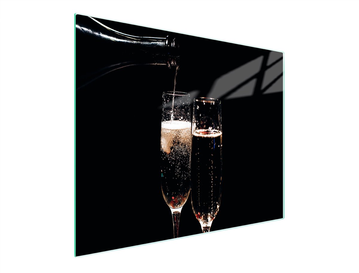 TMK ArtDeko Serie - Snijplank - 52x30 cm - Wijnmotief - Gehard Glas