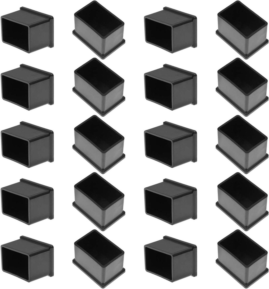 Meubelpoten doppen - Stoeldop vloerbeschermer - Meubels beschermen - Milieuvriendelijk PVC materiaal - 20 stuks - Zwart