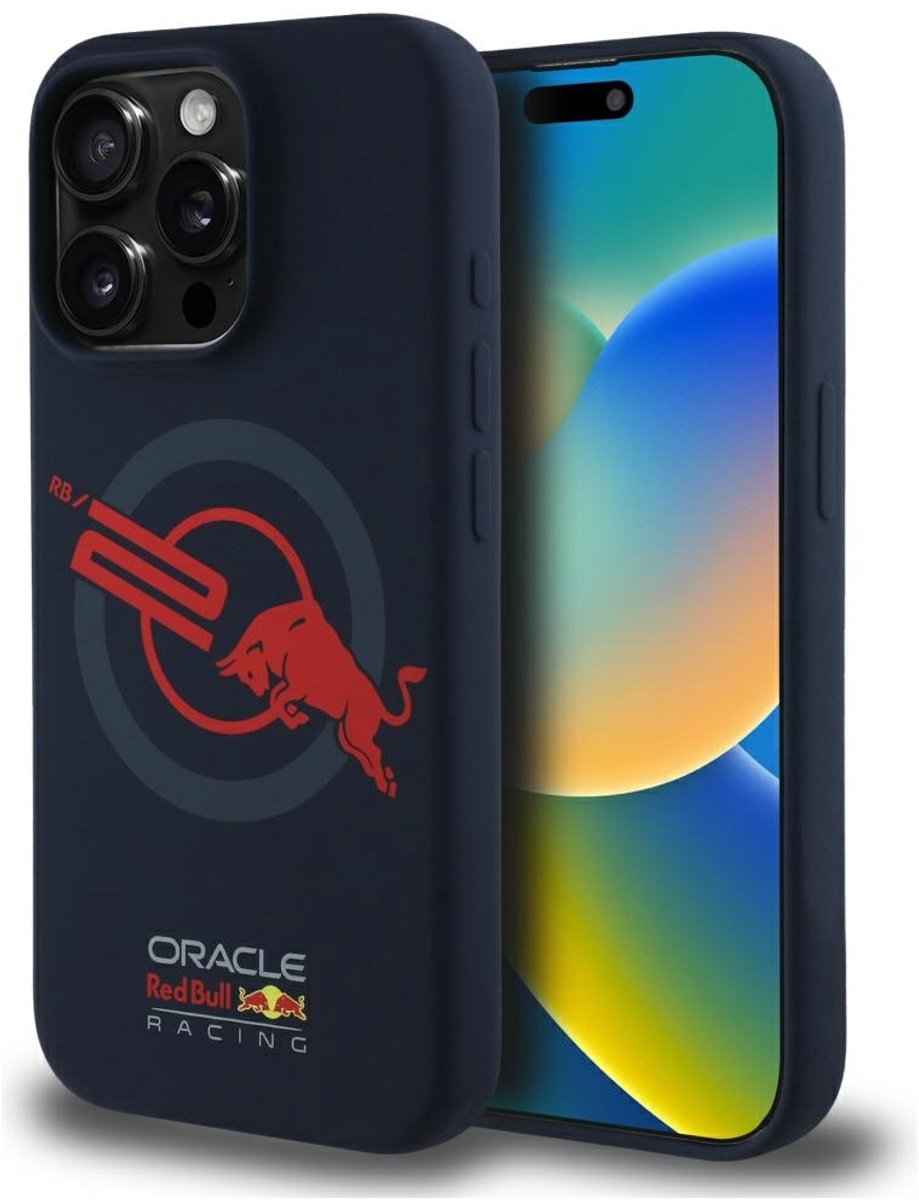 Red Bull Collectie - Silicone Hoesje - iPhone 15 Pro - Granatblauw - MagSafe Compatibel