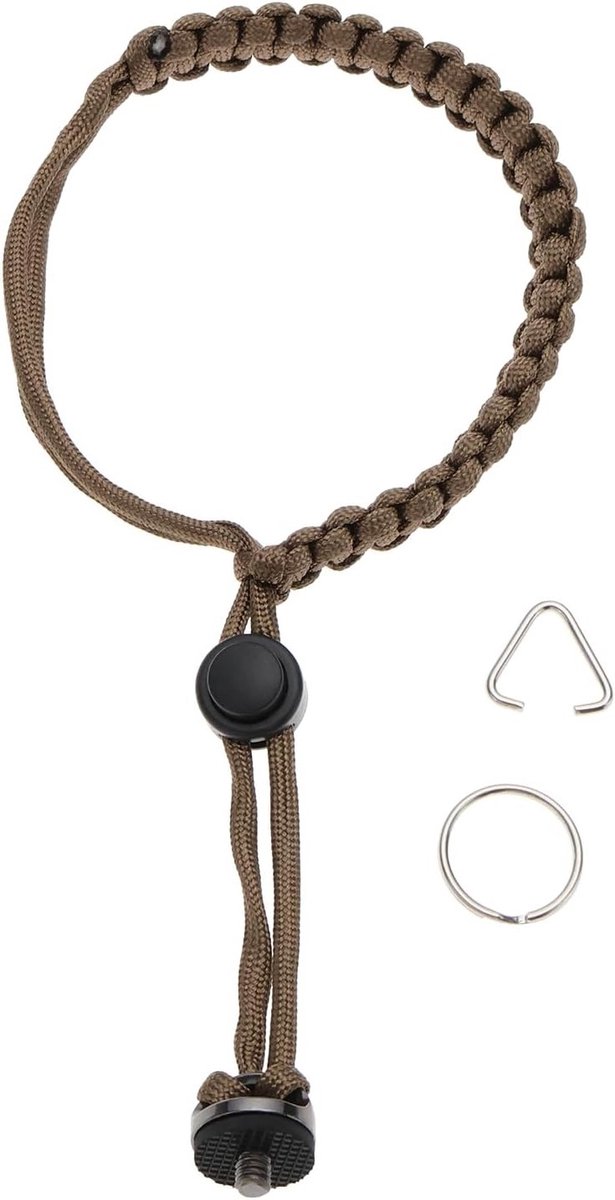 Verstelbare Camera Polsband met 1/4 D-ring Schroef en Handriem voor Actiecamera's en Selfie Sticks
