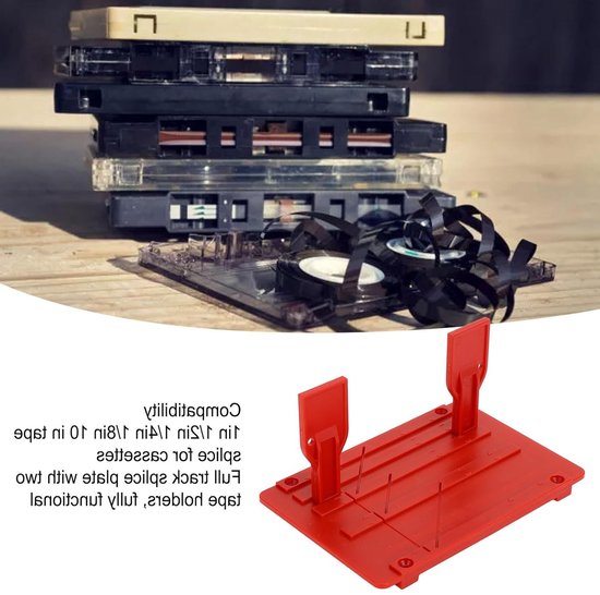 Tape Splicing Kit voor Universele Reel to Reel Tape Recorders - Splicing Plate voor 1 Inch, 1/2 Inch, 1/4 Inch en 1/8 Inch Tapes, Perfect voor Geluidsopnames en Audiobewerking van Merkloos — afbeelding 2