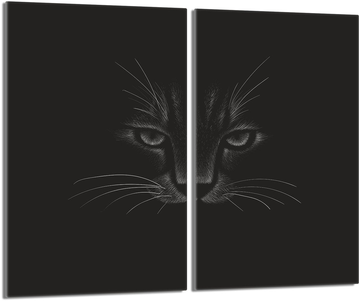 TMK ArtDeko - Kookplaat achterwand - 30x52cm - Kat - Decoratief