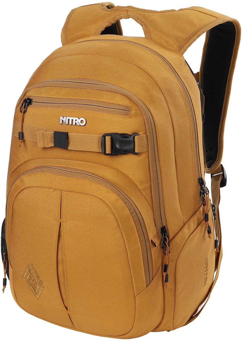 NITRO vrijetijdsrugzak rugzak met laptopvak Daypacker Collection Chase Backpack 35L Amber Glow donkergeel