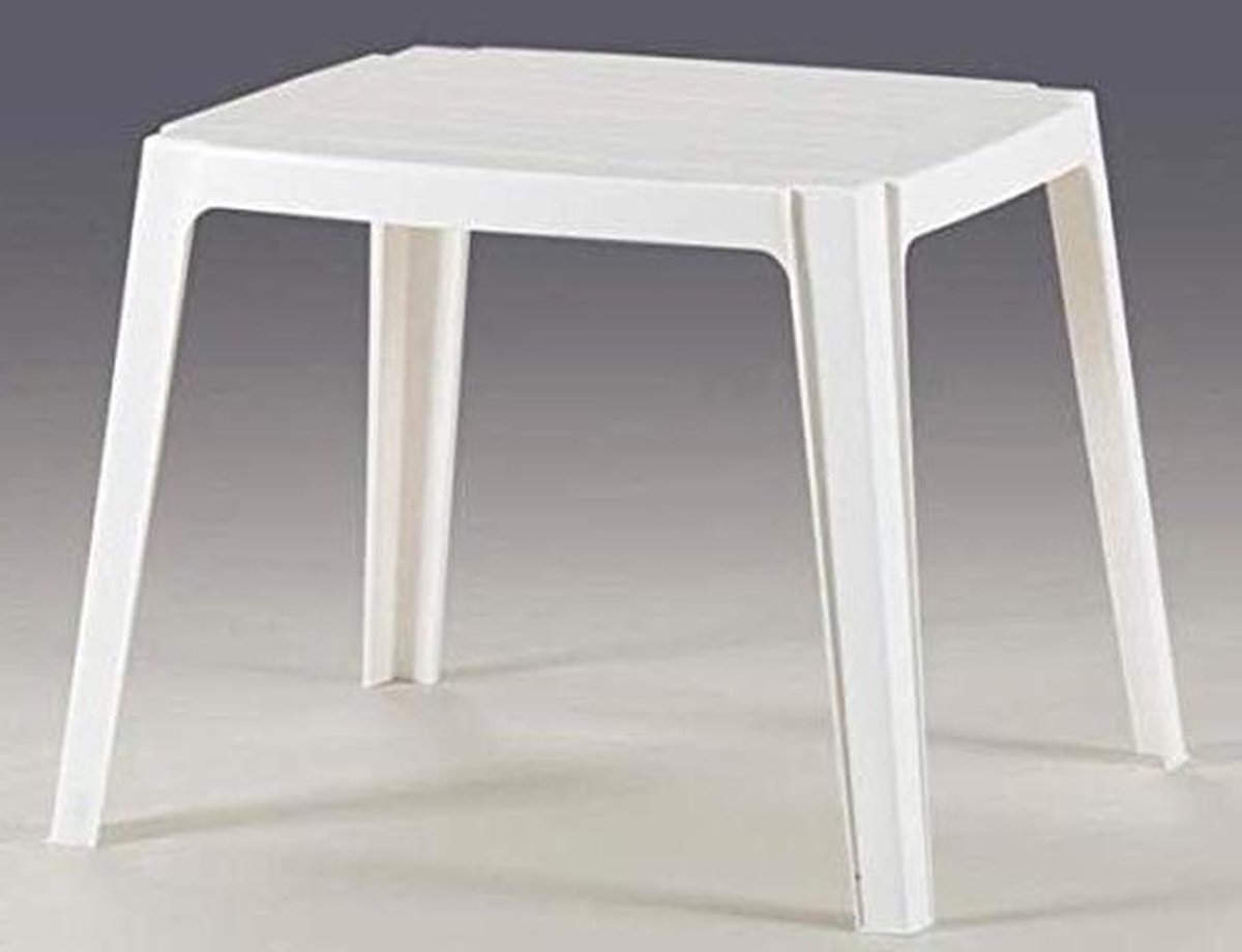 Kindertafel - Buitenmeubel - Spelen en knutselen - Weerbestendig materiaal - 59x47x46 cm - Wit