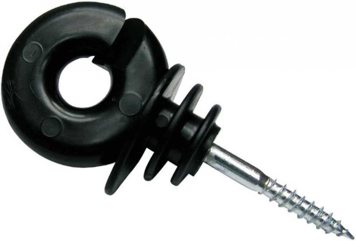Hek Isolator - Ring Isolator - Omheining Beveiligen - Korte Steun - 120 Stuks - Zwart