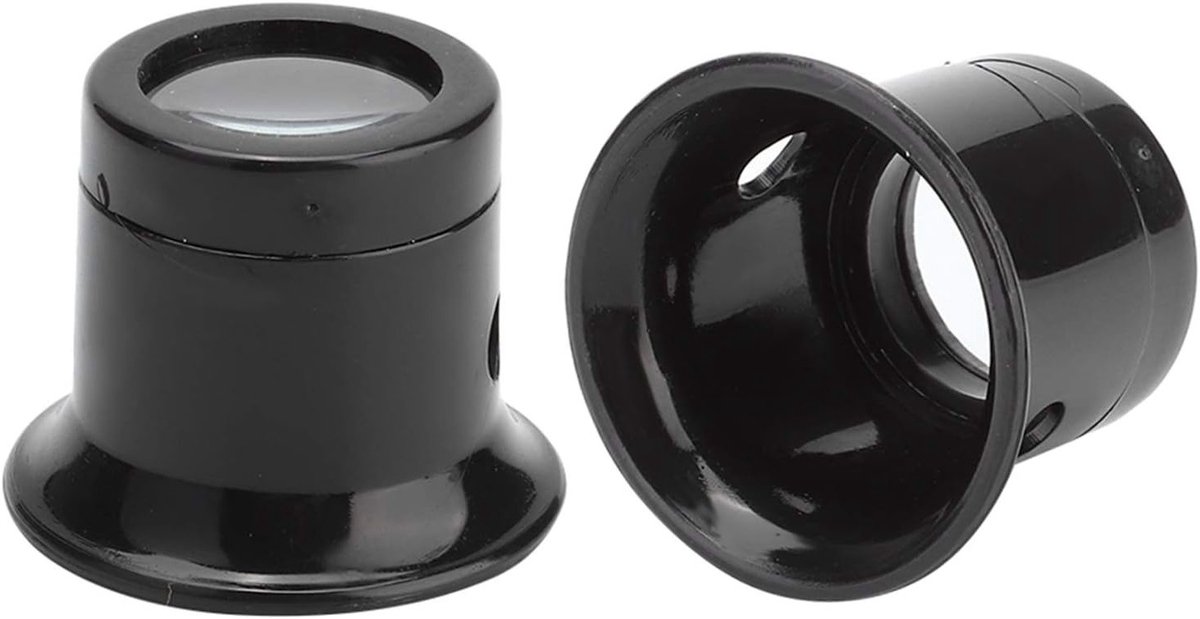 Set van 2 Vergrootglazen voor Horlogereparatie - Handige Loupe en Magnifying Glass voor Juweliers en Elektronica Reparatie, Perfect voor Detailwerk en Inspectie