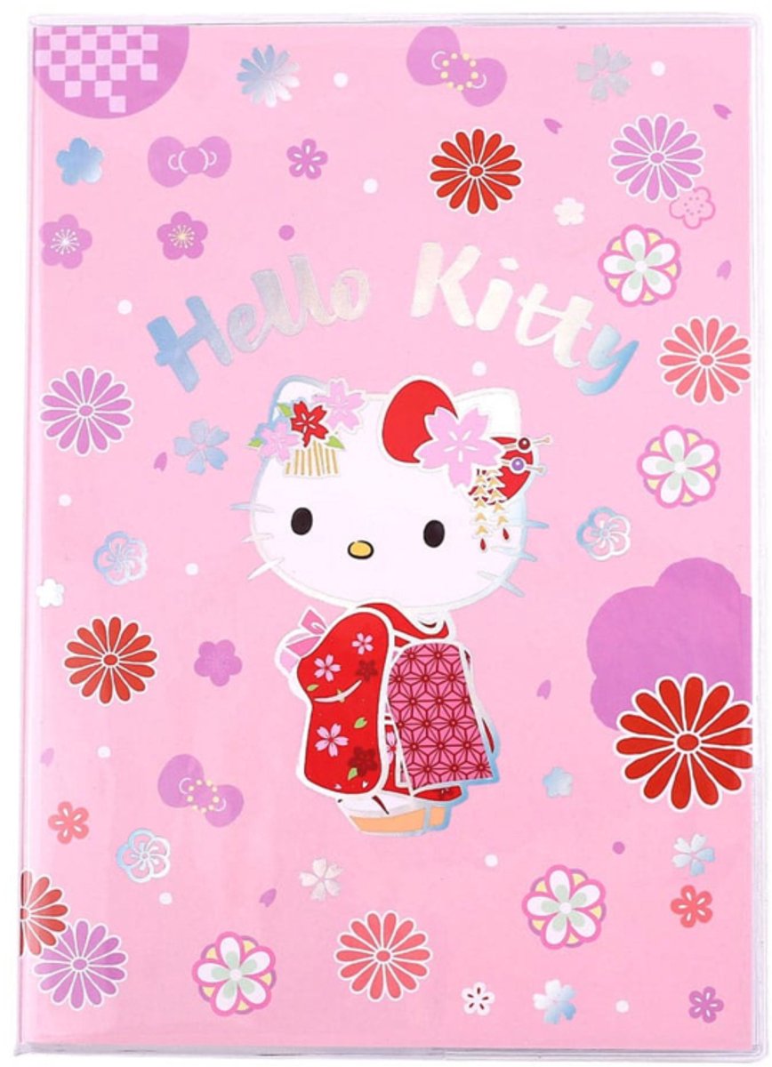 Sakami Merchandise Sanrio Notebook Hello Kitty Kimono Holographic Checkered Stationery