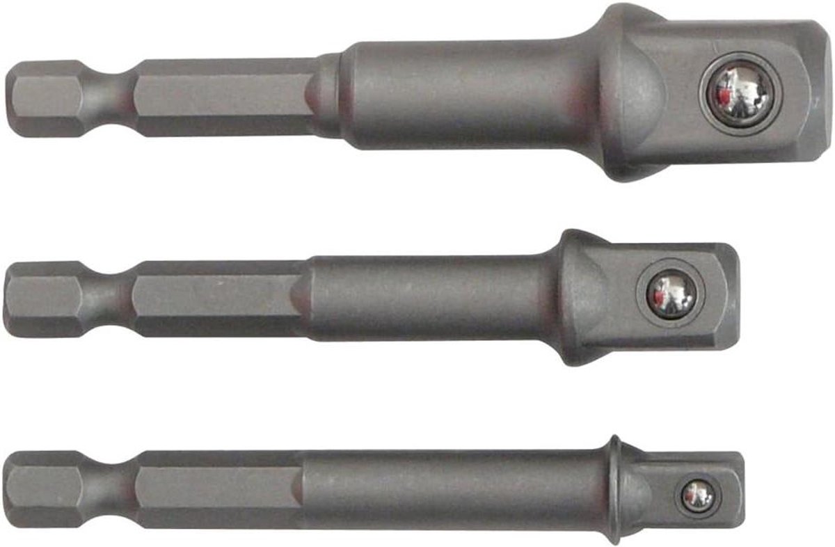 Boorkopadapter Set - Dopsleutel Adapter - Gereedschap Gebruik - Vierkant Aandrijfsysteem - 3-Delig - Metaal
