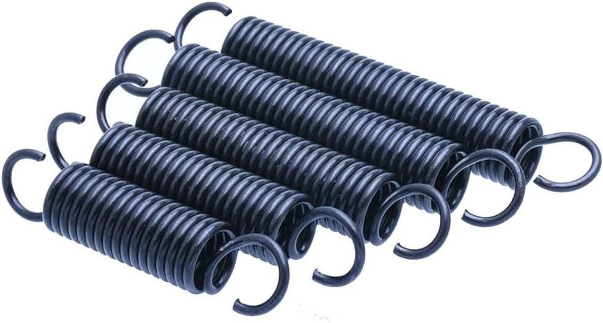 Trekveren Set - Trekveer Met Haken - Reparatie en Onderhoud - Zwart Staal Constructie - 3mm OD 20mm Lengte - Zwart