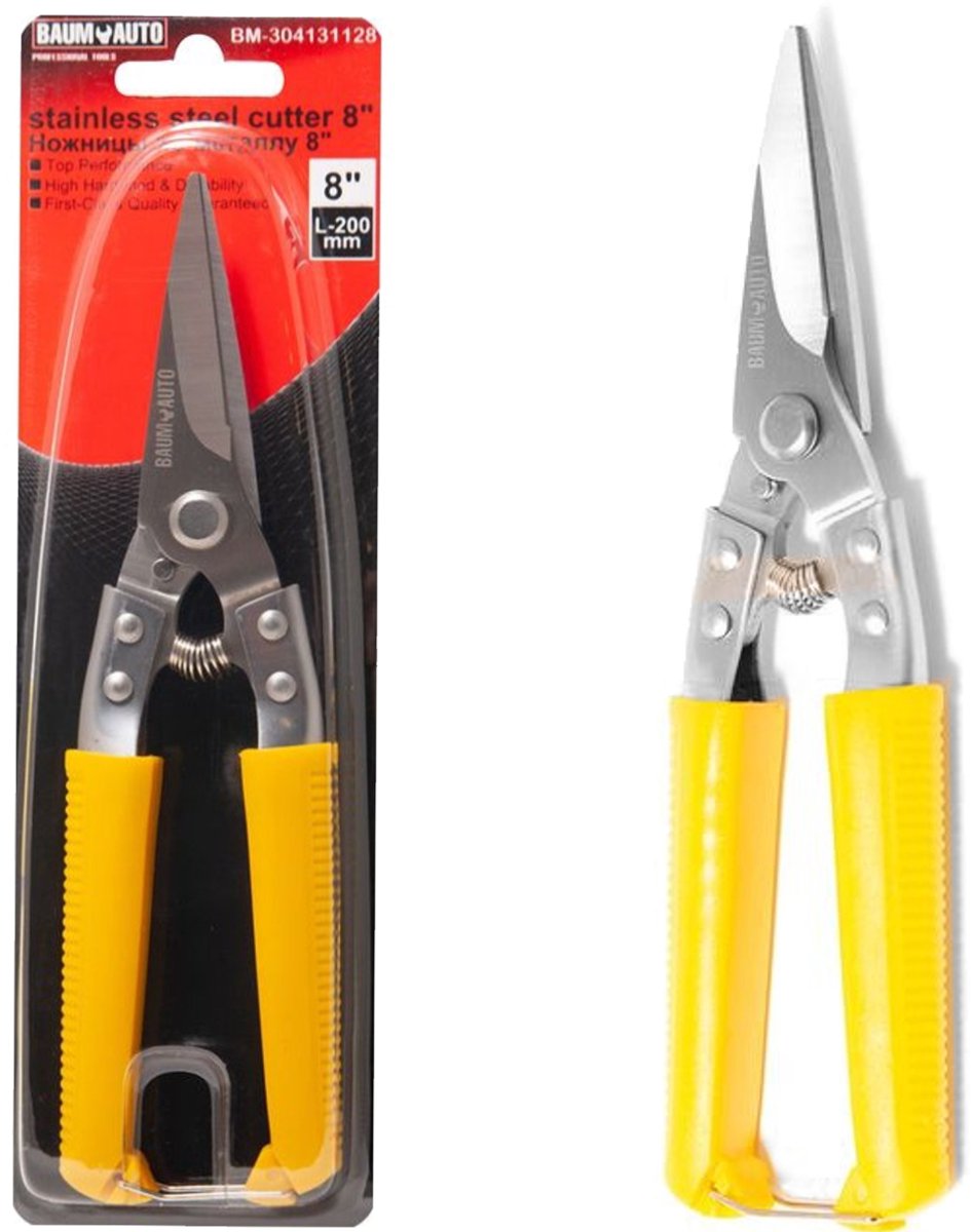 BaumAuto BM-304131128 - Metalen Knipschaar - Linkshandig - 200 mm - Antisliphandvat