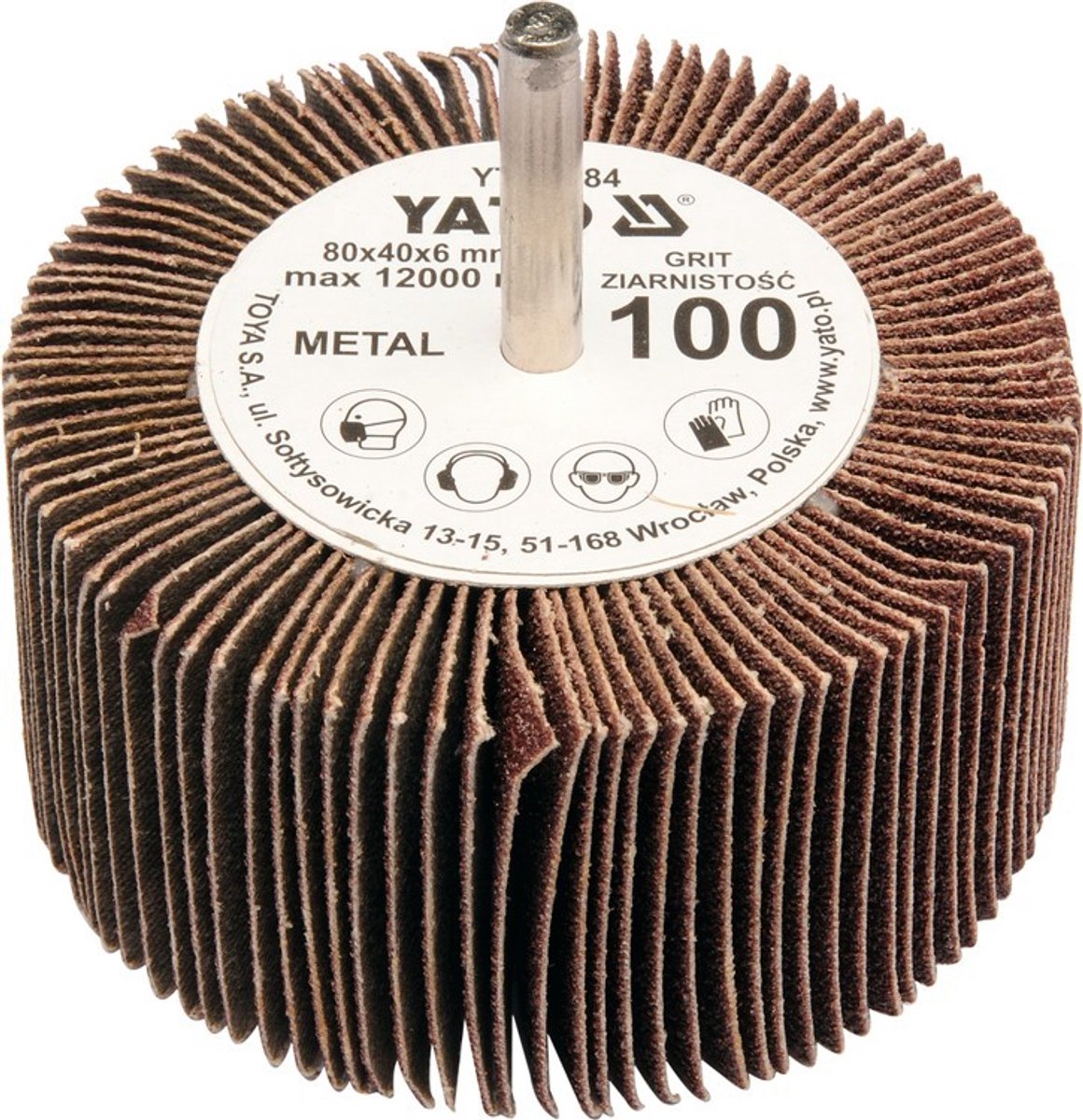 Yato - Schuurpapier Schijf - 80mm x 40mm - P40 - Metaal en Hout