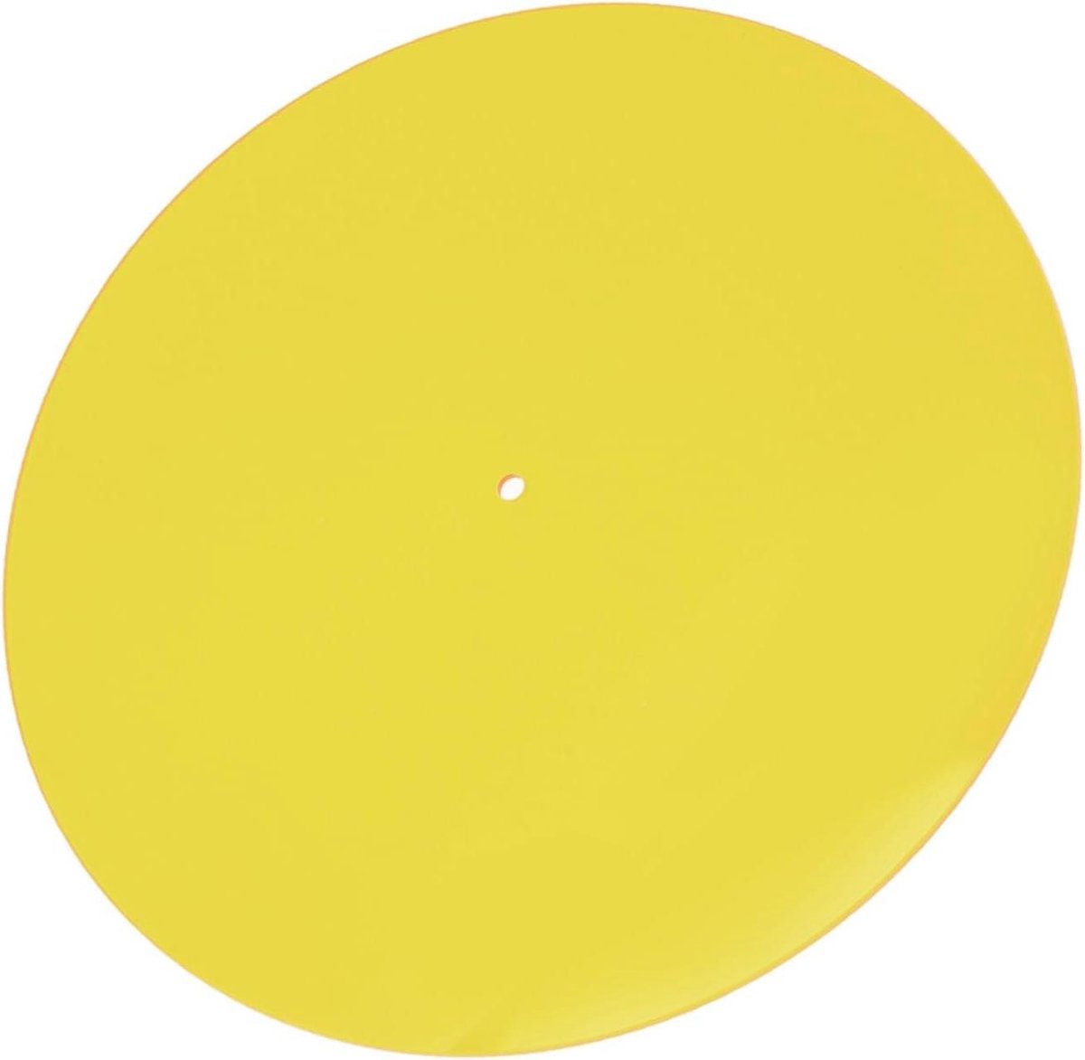 Draaitafelmat Acryl - Platenspeler Mat - Stiller Geluid - Gedempte Resonantie - 12 Inch - Transparant Geel