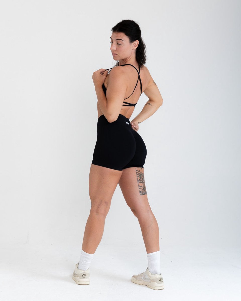 NXTR Premium Naadloze Sportshorts - Black - High Waist - Shaping Scrunch - Squat-proof Dames
