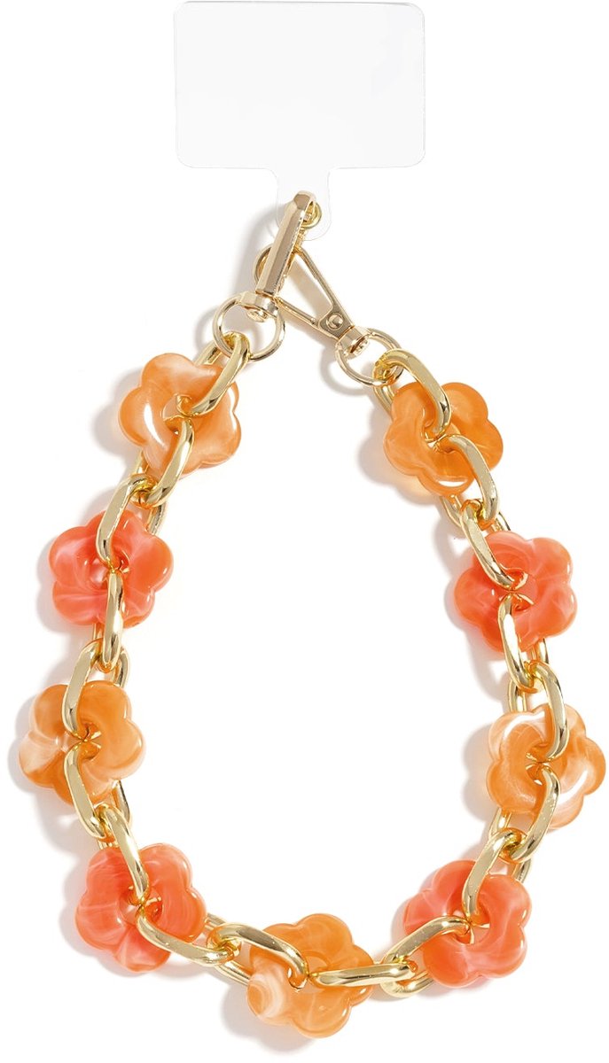 Telefoonsnoeren bloemen casual acryl dagelijkse accessoires - Oranje