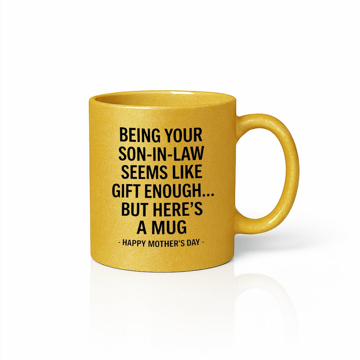 Luxe Gouden Moederdag Mok - Grappige Schoonzoon Quote - Goudkleurige Koffiebeker - 330ml