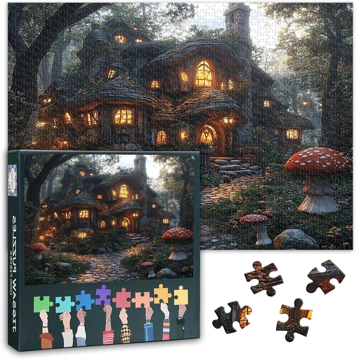 Legpuzzel 1000 stukjes - Puzzel volwassenen - Ontspanning thuis - Hoge resolutie print - 70x50 cm - Bosrijk thema