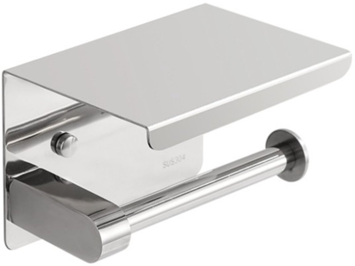 Handdoekhouder - RVS, wc-papierhouder, wandmontage zonder boren, hotelopbergbox, telefoonr