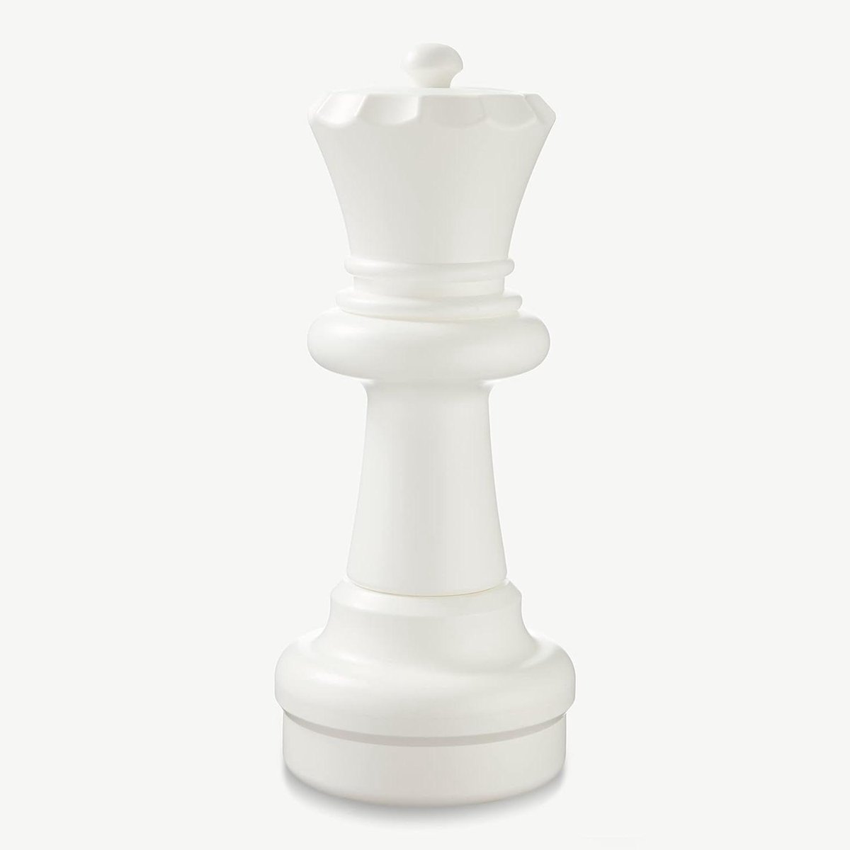 Groot Schaakspel - Buitenschaakspel Buiten - Strategisch Spel - Vulbaar met Gewicht - 60 cm Hoog - Wit