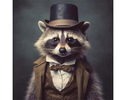 Abillyn Borduurwerk kruissteek Kits Wasbeer Gentleman gestempeld met bedrukt patroon Starter Kit (wasbeer)