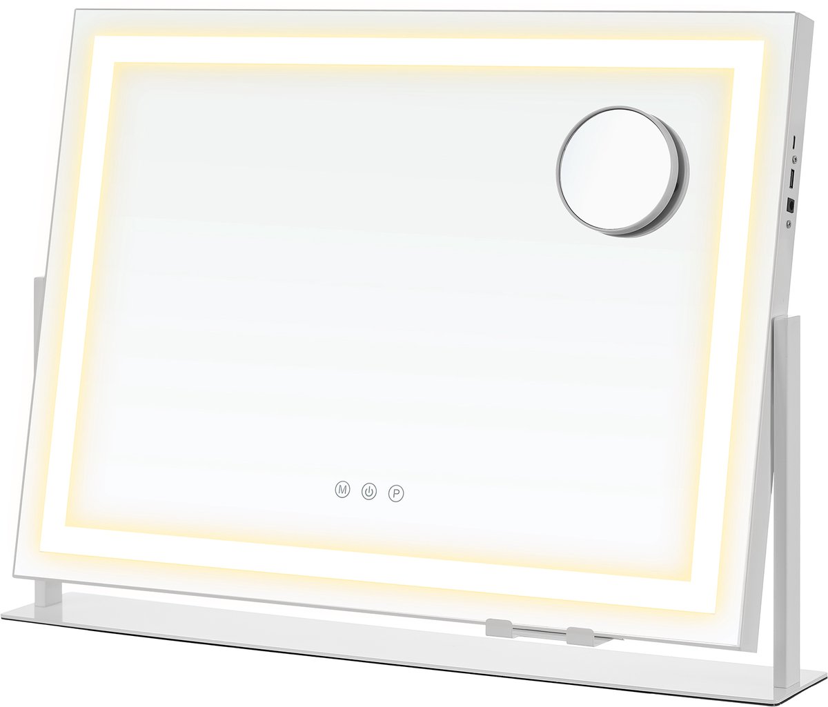 SONGMICS - Spiegel - Dimbare Verlichting - USB-poorten - Telefoonhouder