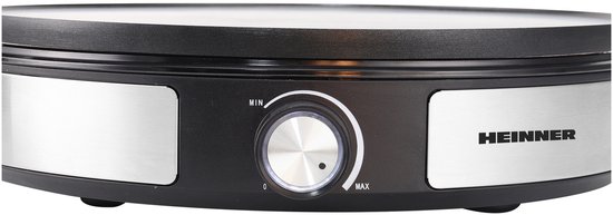 Heinner 2-in-1 Pannenkoekenmaker & Crepemaker - 1500W - Anti-aanbaklaag - Omkeerbare Plaat - Temperatuurregelaar - Indicatie Lampje - Roestvrijstalen Behuizing — afbeelding 2