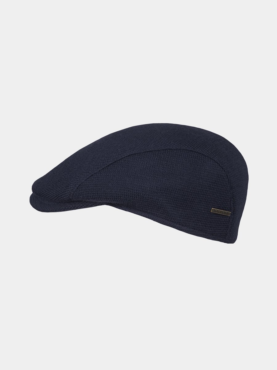 Conor - Polyester flat cap - Marine blauw