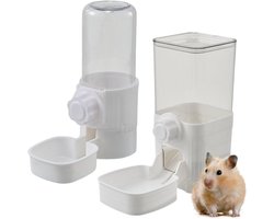 Vogel Waterdispenser - Drinkfontein Huisdier - Hydratatie Dier - Transparant Waterdicht - 20 x 13 x 9 cm - Wit
