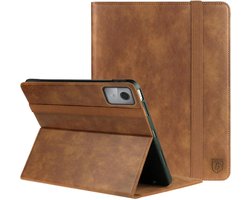 Rosso Element Hoes Geschikt voor Lenovo Tab M11 | Book Case | Volledige bescherming | Elastische band | Sleep/Wake functie | Met Penhouder | Verstelbare standaard | Bruin