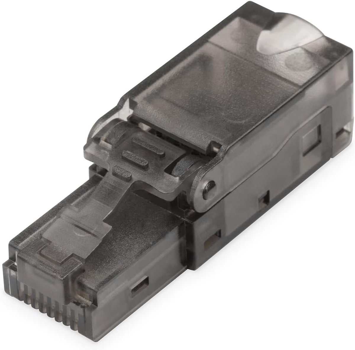 Netwerkconnector RJ45 - Connector Plug - Netwerk Installatie - Gereedschapsloze Montage - Cat 6A - zwart