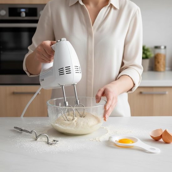 Kneedhaken Mixer - Keuken Accessoires - Deeg Kneden - Roestvrij Staal - 19 cm - Zilver — afbeelding 4