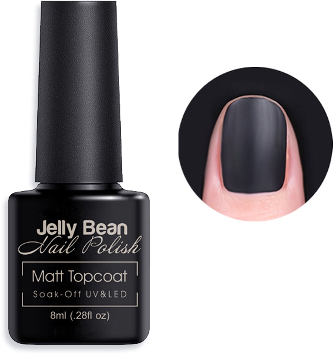 Jelly Bean Nail Polish Gel Nagellak - Gellak - Matte topcoat - Matt top coat - UV Nagellak 8ml