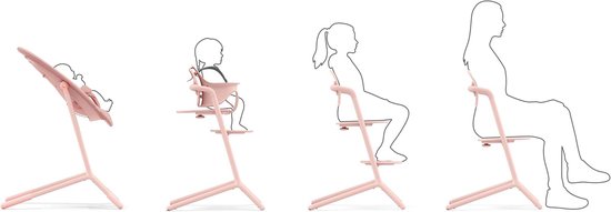 Kinderstoel Set - Baby Stoel - Meegroeien met kind - Verstelbaar met één hand — afbeelding 4