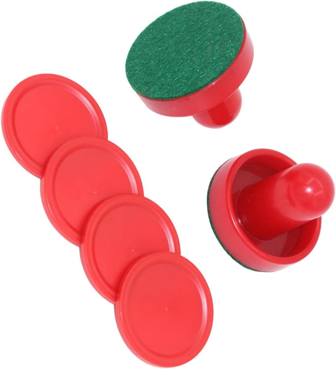 Air Hockey Set - Tafelhockey Paddles - Thuis Spelen - Ergonomisch Ontwerp - Standaard Maat - Rood