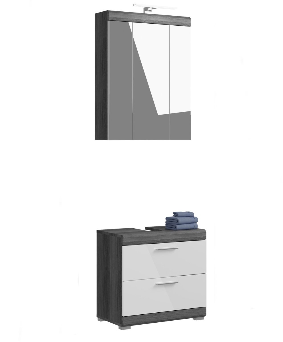xonox.home Badkamermeubel Scout rookzilver imitatie 60x191x37 cm