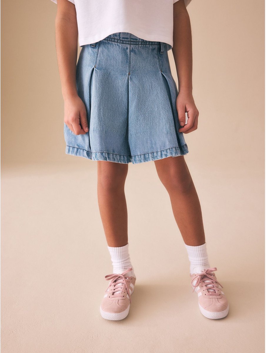 Next - Meisjes - Geplooide denimrok - Blauw