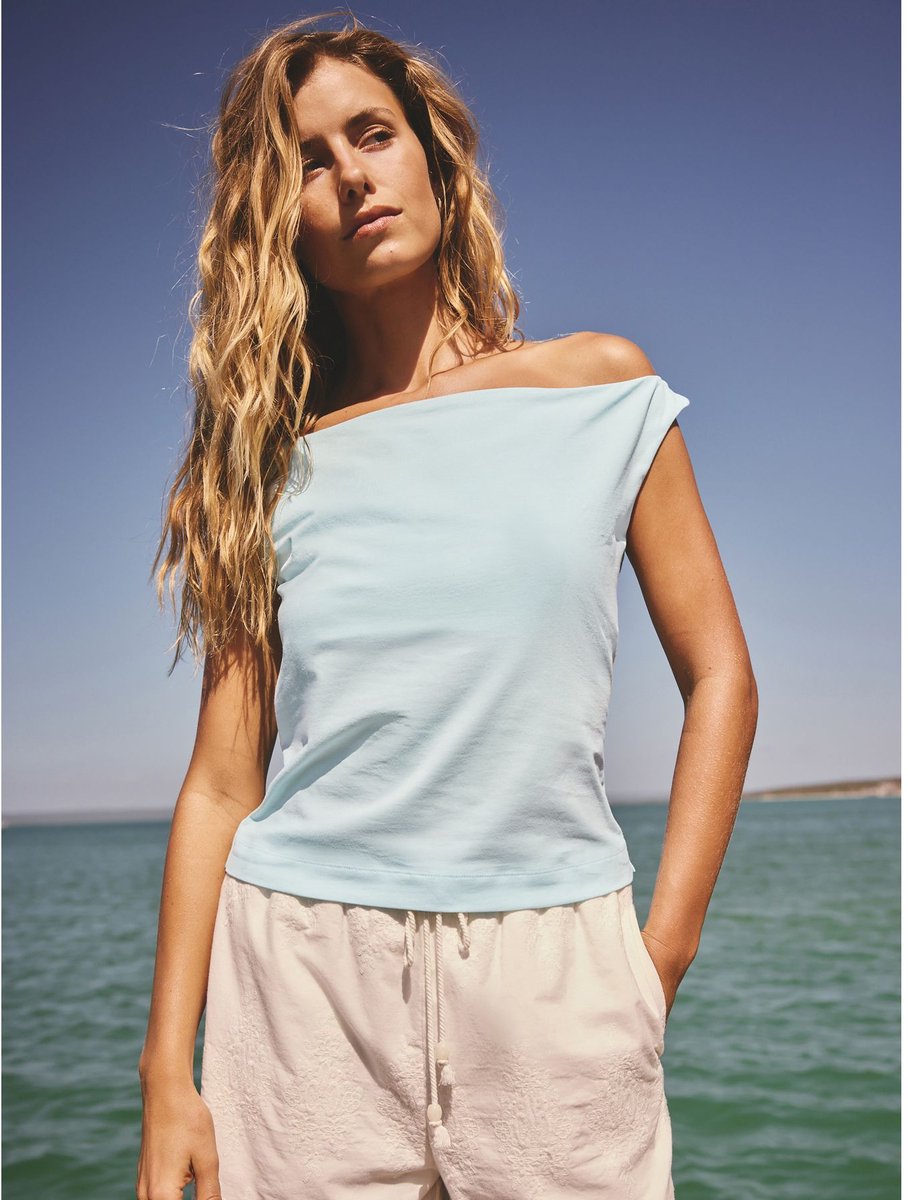 Next - Dames - Hemdje met boothals - Blauw