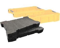 Shadow Foam ToughSystem 2.0 gereedschapslade Inserts (Twin Pack) voor DeWalt Toolboxes | Tool Organisation (50mm, zwart)