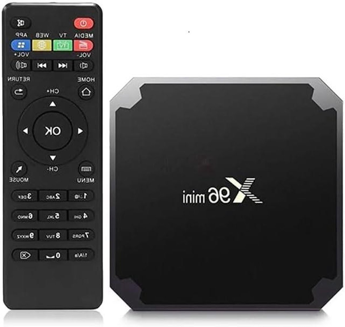 Android TV Box - Media Player - Smart TV Functies - 4K Resolutie - 8x8x2 cm - Zwart