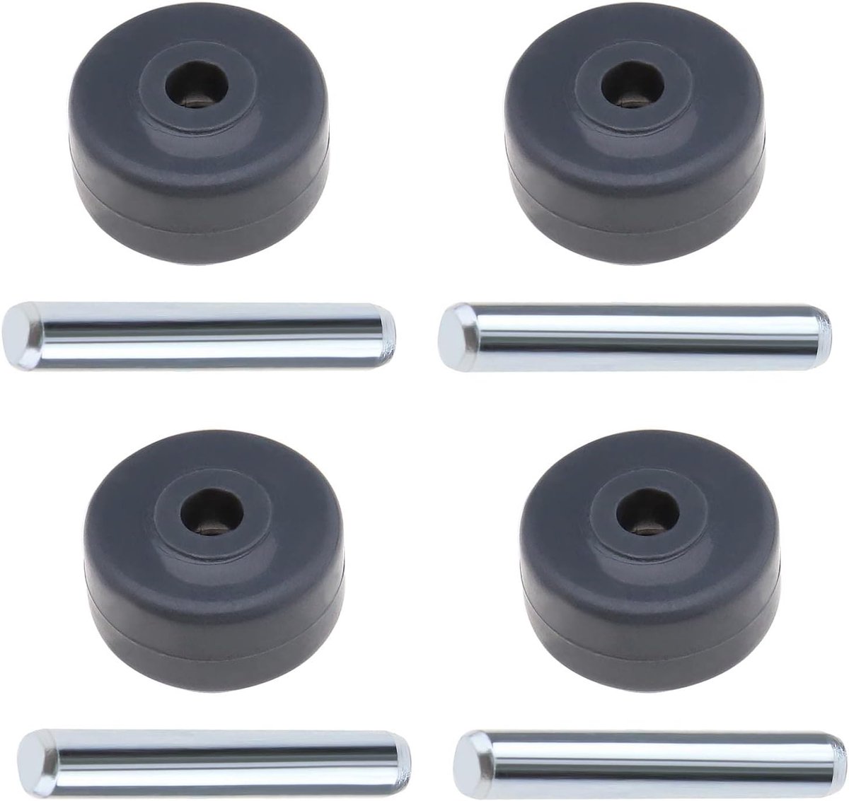 Stofzuiger Wielen - Reservewielen Set - Stofzuigen Gemak - Duurzaam Polyethyleen - 18mm Schacht - Grijs