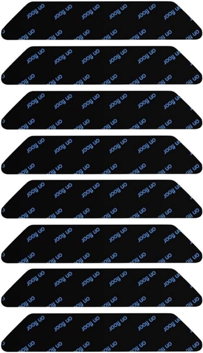 Tapijtband Antislip - Tapijthoek Stickers - Vloer Bescherming - Trapezium Vorm - 8 Stuks - Zwart