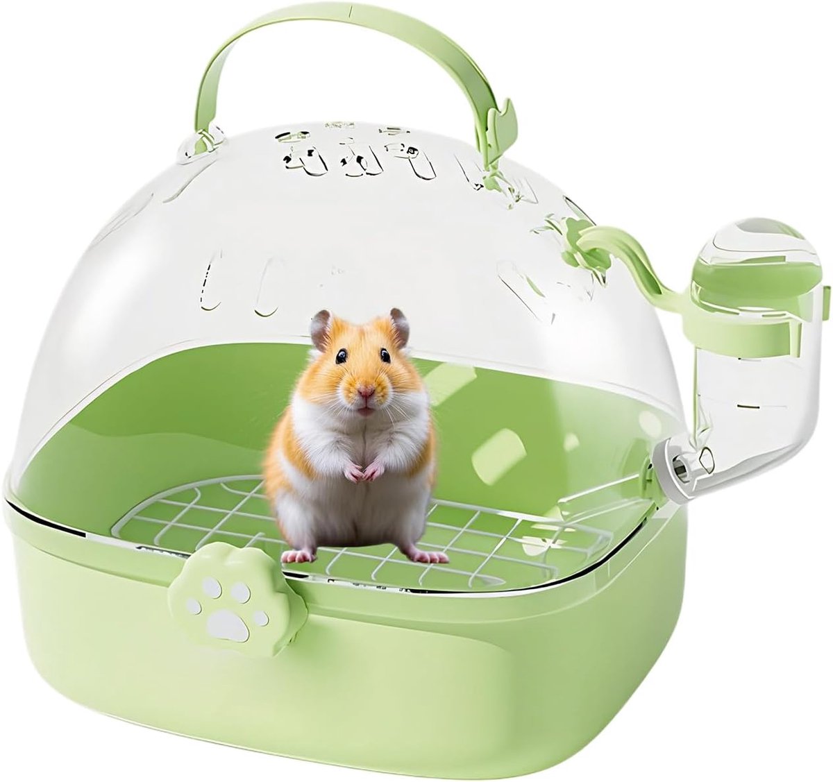 Dieren Transportbox - Reiskooi Kleine Dieren - Veilig Vervoer - Goede Ventilatie - 20 x 20 x 20 cm - Groen